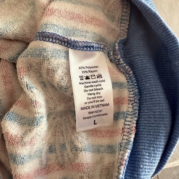 LULA ROE SIMPLY COMFORTABLE TOP SHORT SLEEVE PLANES PATRIOTIC WOMENS SZ LARGE - Picture 8 of 10